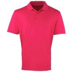 Geruit Polo's Premier Coolchecker Pique Poloshirt - Heet Roze