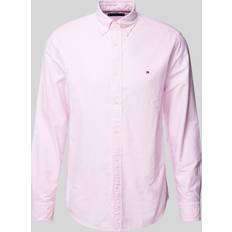 Tommy Hilfiger Pink Shirts Tommy Hilfiger Oxford Stripe Shirt, Classic Pink White