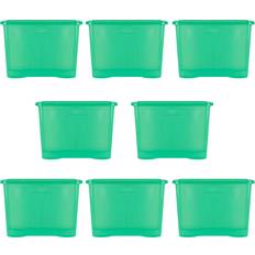 Wham Crystal 80L Plastic Boxes Pack of 8 Storage Box