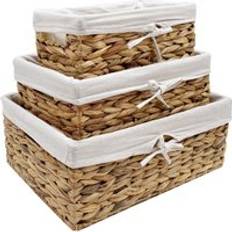 Brown Baskets Topfurnishing Set of 3 Water Hyacinth S+M+L - Brown Basket