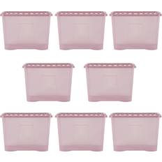 Wham Crystal 80L Plastic Pack of 8 Storage Box