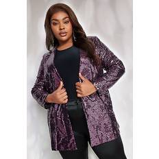 Purple - Woman Blazers Yours Sequin Embellished Blazer Purple