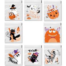 Party Supplies Nazishw UOHEYT, Halloween Candy Bags Halloween Bags Self Adhesive Clear Cookie And Candy Bags For Halloween Party Supplies 100pcs Halloween Cookie Pouch