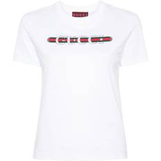 Gucci Woman Clothing Gucci Logo Cotton T-Shirt WHITE