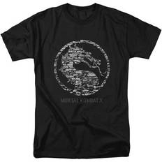 Clothing Trevco Mortal Kombat X Stone Seal Short Sleeve Adult 18/1 Black T-shirt