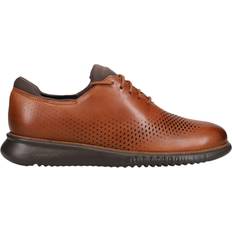 Cole Haan Oxford Cole Haan Wide Width ZEROGRAND Laser Wingtip Oxford Men's Cognac Oxfords