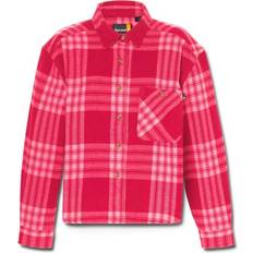 Damen - Flanell Hemden Timberland Women's Midweight Flannel Pocket Shirt Hemd Gr rosa