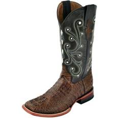 Ferrini 4039323110D Mens Print Caiman Crocodile Square Toe Boots Sport Rust- 11D