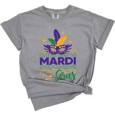 Mardi Gras Mask Sparkle Garment Dyed Tees