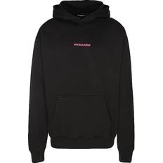 Pegador Colne Logo Oversized Hoodie - Washed Black Virtual Pink