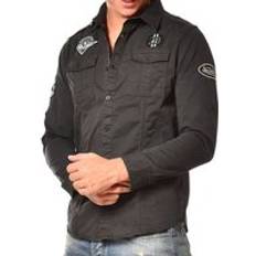 S Chemises Von Dutch Hemd Racing Team Gris