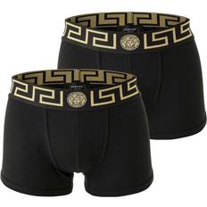 Versace Kalsonger Versace VERSACE ICON Two Pack Greca Waistband Trunks Black