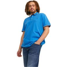 Jersey Chemises Jack & Jones Polo-Shirt in Übergröße Paulos Bleu