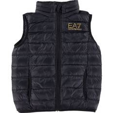 Oro - Uomo Gilet EA7 Daunenweste Schwarz m. Gold Jahre (128) Westen