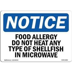 Office Supplies SignMission OSHA Notice Sign 12 x 18 in - Food Allergy Do Not Heat