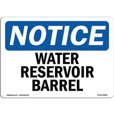 Office Supplies SignMission OSHA Notice Sign 12 x 18 in - Water Reservoir Barrel