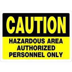 Hillman Yellow Aluminum Caution Hazardous Area Sign 10 x 14 in.