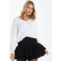 Clothing Quiz Black Frill Mini Skirt