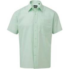 Fabric Shirts Premier Short Sleeve Poplin Shirt Aqua 16.5 in