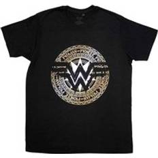 Gold T-shirts DC Comics Wonder Woman Gold Circle Logo T Shirt Black