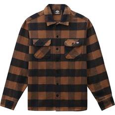 Dickies Unisex Skjorter Dickies Brown Duck Flannel Long Sleeve Shirt - Brown