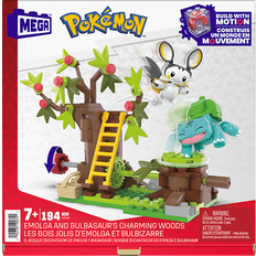 Pokémon Lohkot Mega Bloks Construx Pokémon setti Emolga ja Bulbasaur salaisessa metsässä