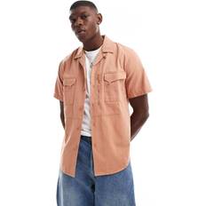 Clothing Only & Sons cut sew utility shirt in burnt orange