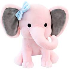 NatureMan Elephant stuffed animals kawaii plushiesToys for Baby, Boy, Girls Plush Toys Gifts Great for Nursery, Room Decor, 25cm (Pink)