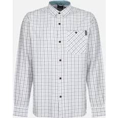 Clothing Regatta Mens Tattersall Checked Shirt (White/Blue)