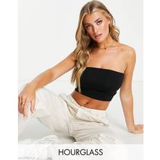 ASOS DESIGN Fuller Bust ultimate crop bandeau top in black