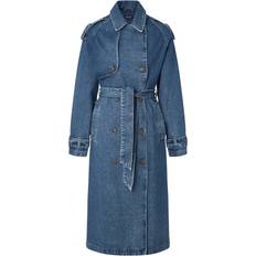 Denim/Jeanstyg Kappor & Rockar Lexington Angelina denim trench coat blue denim