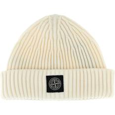 Stone Island Accessoarer Stone Island Full Rib Wool Beanie Natural