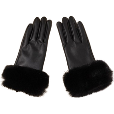 Shein Women Accessories Shein 1pair Women's Leather Touchscreen Gloves With Fuzzy Lining, Warm And Windproof