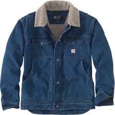 Carhartt Relaxed-Fit Sherpa-Lined Denim Jacket for Men Beech LT