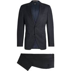 Blåa Kostymer BOSS Slim-fit suit in micro-patterned wool blend