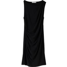 Bershka Femme Robes Bershka 90's slash neck polyamide mini dress in black