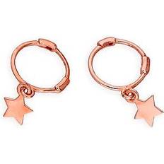 Rose Gold Earrings Jewellerybox Rose Gold Star Hoop Earrings - Night Sky Stars
