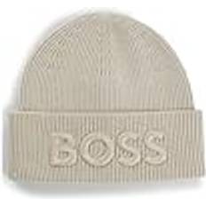 Dam Mössor BOSS Wool-blend beanie with embroidered logo