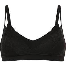 Microfiber - Women Bras Chantelle SoftStretch Removable Pads Bralette Black 8-10