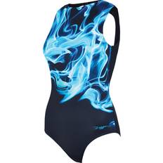 Blu Costumi da bagno Zoggs Badeanzug Damen Hi Front Bleu