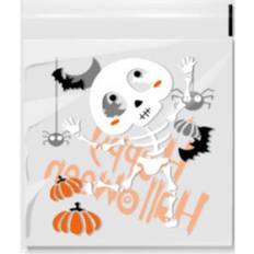 Wrapping Paper & Gift Wrapping Supplies iOPQO Halloween Candy Bags Halloween Bags Self Adhesive Clear Cookie And Candy Bags For Halloween Party Supplies 100pcs Halloween Cookie Pouch