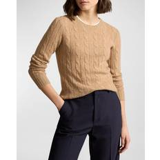 Polo Ralph Lauren Julianna Cable-Knit Cashmere Sweater - Camel Melange
