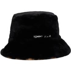 Tommy Jeans Hilfiger Linear Fur Bøllehat, Black/Drifty Dunes, One