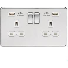 Knightsbridge 13A 2G Switched Socket with Dual USB Charger