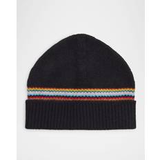 Paul Smith Men Headgear Paul Smith Black 'Signature Stripe' Block Beanie One