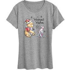 Clothing Disney Disney's Winnie The Pooh Piglet & Pooh Women's Warmest Wishes Graphic Tee