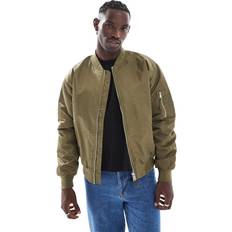 Clothing River Island MA1 bomber jacket in khaki-Green