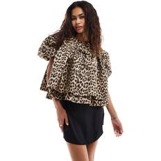 Sister Jane Lola Leopard Jacquard Top, Tan