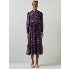 Clothing L.K.Bennett Selina Floral Dress, Navy/Multi