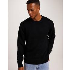 Selected Homme Herr Tröjor Selected Homme Slhcody Ls Knit Relaxed Crew Neck N Sweatshirts Svart